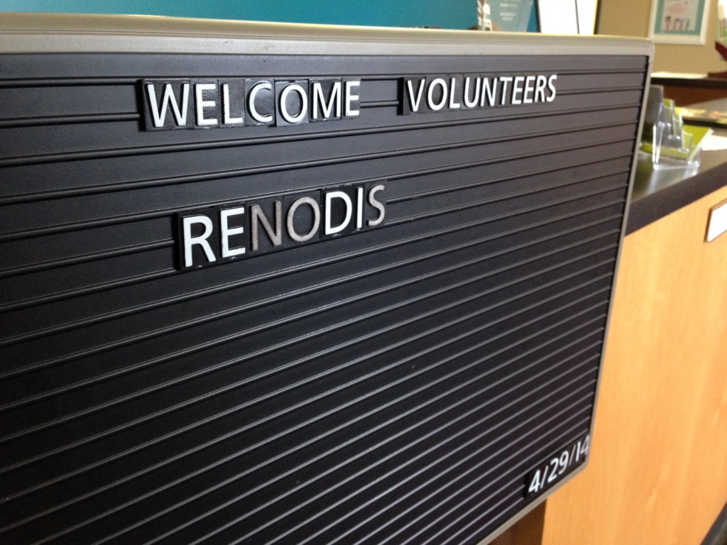 Welcome Renodis Volunteers