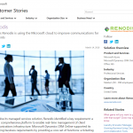 Microsoft Features Renodis Use of the Cloud to Pioneer Best-in-Class Communications Environments